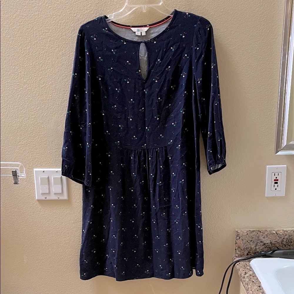 Boden Dark Blue Long Sleeve Dress